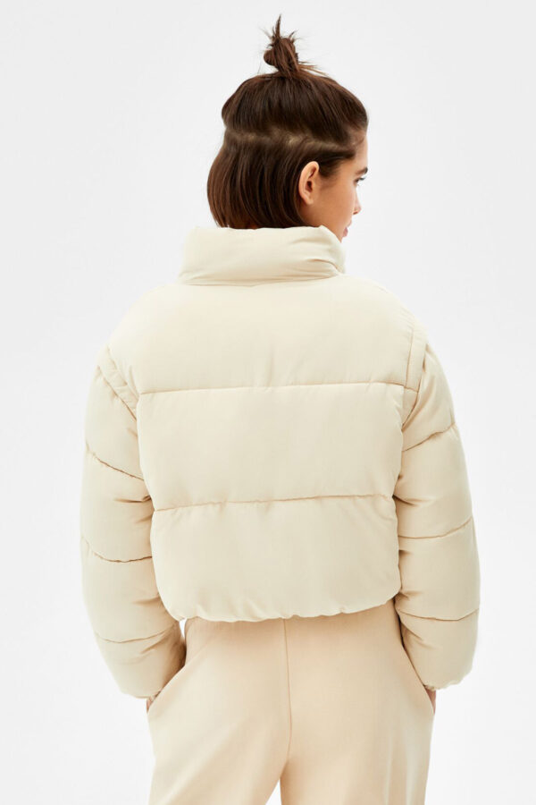 Short Nylon-Effect Puffer Jacket - Image 2